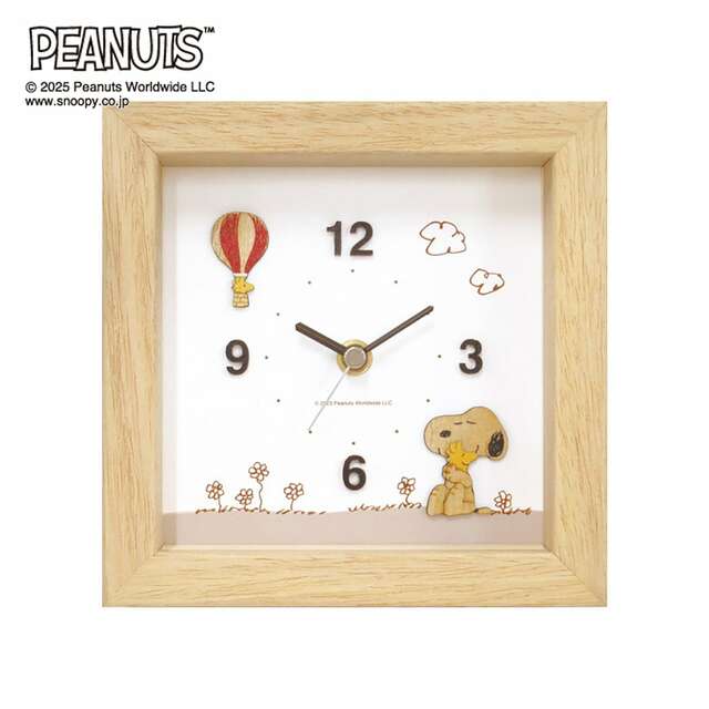 ウッドパーツ卓上時計「スヌーピー」