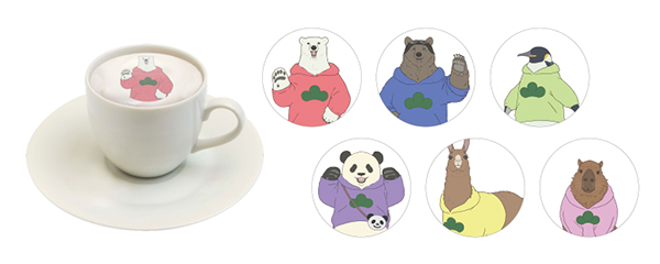 プレミアムペアシート特典 お好きなラテアート（おそ松さん 第1弾、第2弾：全6種、第3弾：全6種／しろくまカフェ 通期：全6種）が選べる！