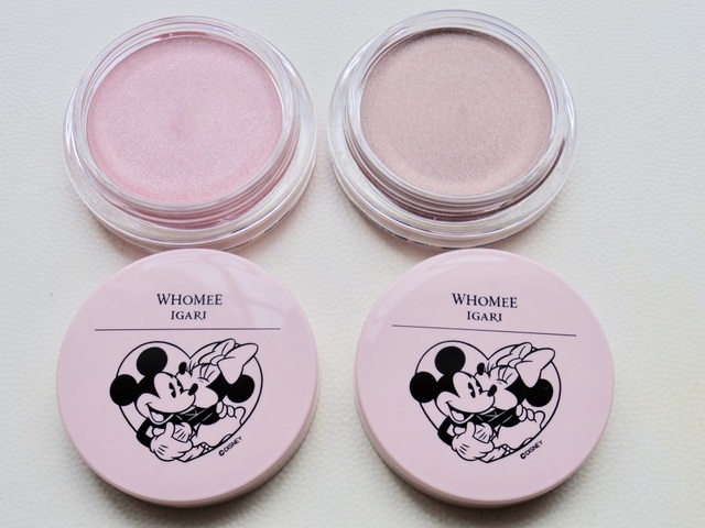 クリーミーアイシャドウ【ミッキー&ミニー】左から、flleshpink、maroom 各1500円+税