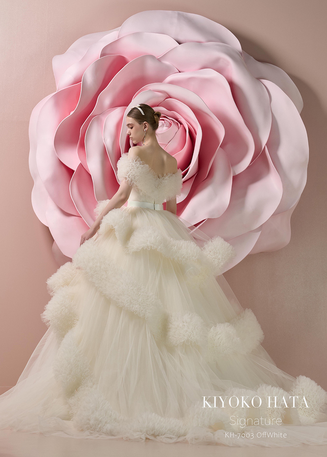 【クラウディア】KIYOKO HATA（キヨコハタ）新作ウェディングドレス｜KH-7003_offwhite