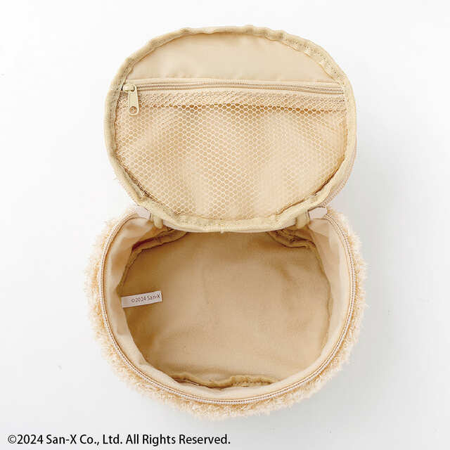 【リラックマ ふわふわフェイスバニティポーチBOOK】仕切りを取り外しても使えます