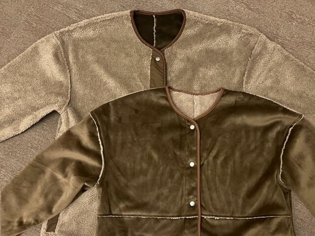 【ワークマン　防風ベロアシャギーロング】リバーシブルで印象がかわるアウター