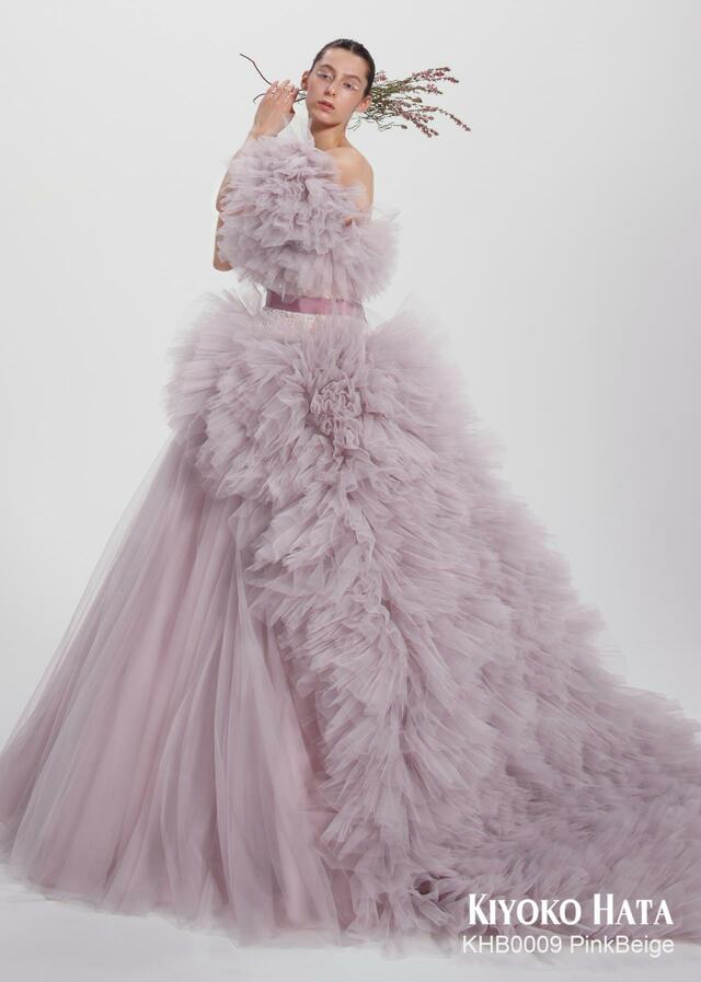 「KIYOKO HATA」新作ウェディングドレス KHB0009_PinkBeige
