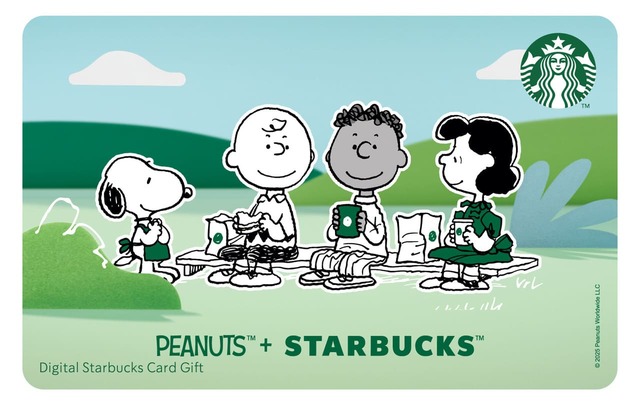 【PEANUTS™+STARBUCKS™】「デジタル スターバックス カード ギフト」発行入金額:¥1,000~30,000
