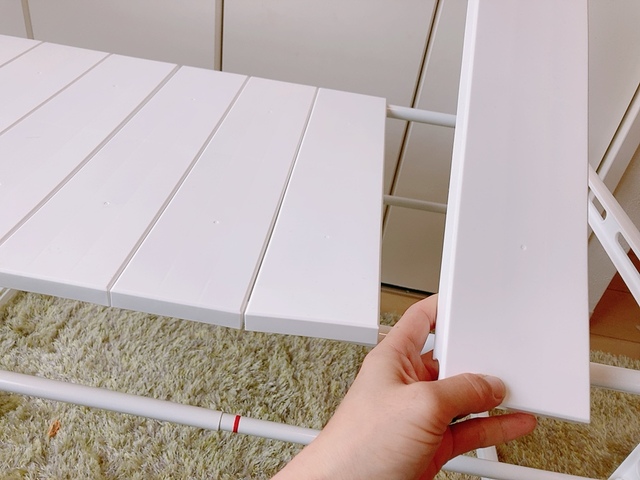 【ニトリ シンク下伸縮ラック】公式サイトでは組立時間は10分と記載されていますが、2分もかからず完成しました