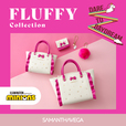 バッグ2種、折財布、バッグチャーム2種の計5アイテム【SAMANTHAVEGA「フラッフィ」コレクション】