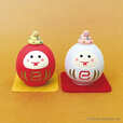 【干支だるま コンコンブル】紅白で揃えて並べるとおめでたいお正月の雰囲気を演出できます