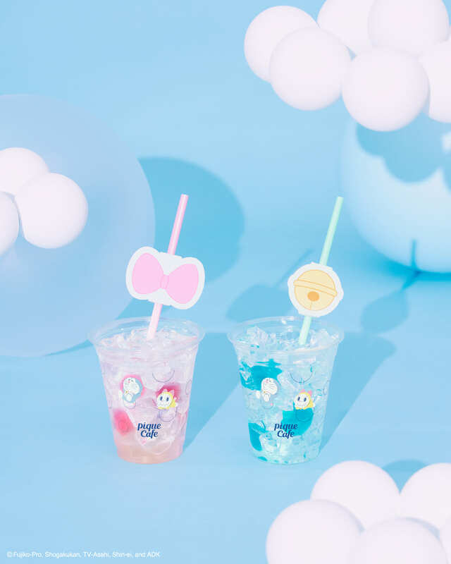 【ドラえもん meets GELATO PIQUE CAFE】「ドラえもんソーダ」「ドラミソーダ」各￥890