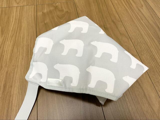 【kippis（R） 保冷クロス＆ランチトートバッグSET BOOK】お弁当箱の包み方：残った端をのせてバンドで留めるだけ♪