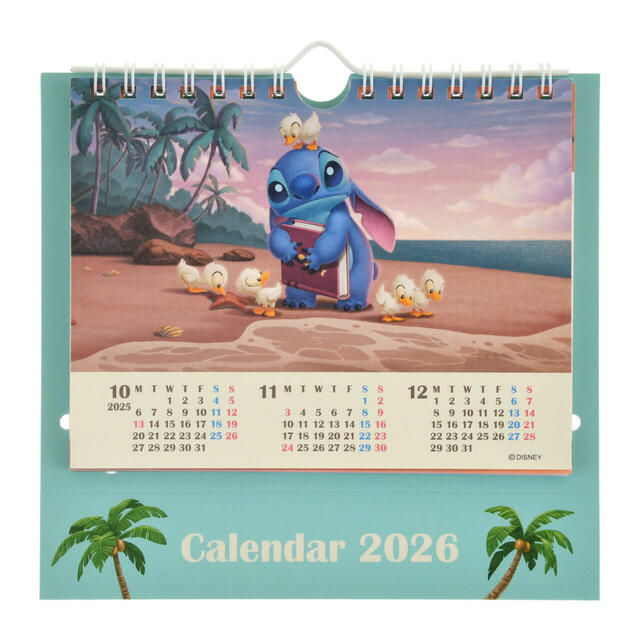 リロ、スティッチ、スクランプ 卓上カレンダー ポップアップ CALENDAR&ORGANIZER 2026 2,200円