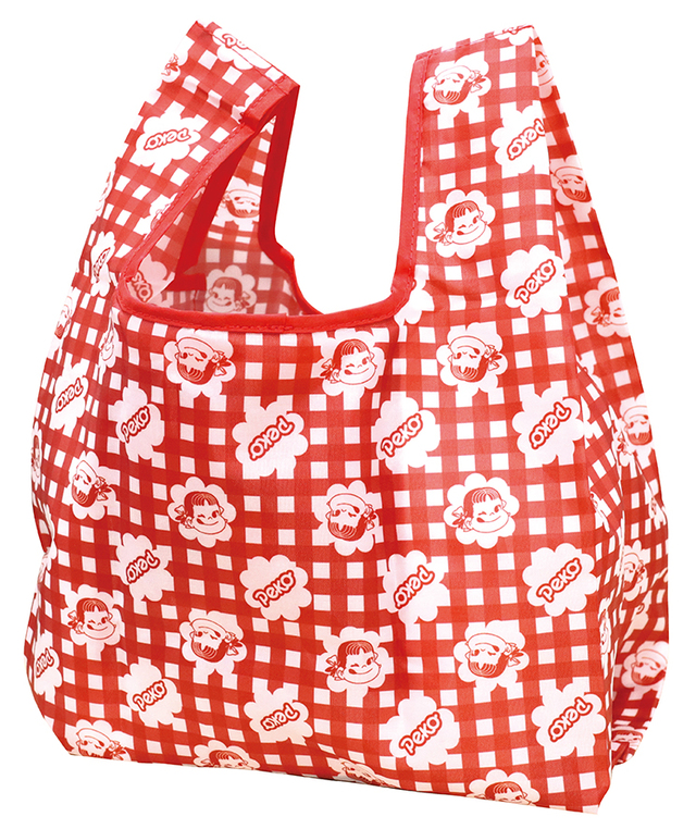 「エコバッグ（イメージ）」＜期間：2025年4月4日〜＞【お母さんありがとう！不二家“母の日限定スイーツ”のWEB予約がスタート！ペコちゃんのエコバッグ付き「ハートのフラワーケーキ」も登場！】