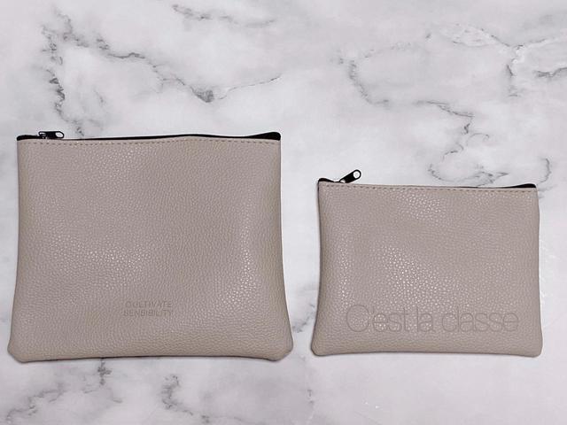 【キャンドゥ（キャンドゥ）×LOVEHOME】フェイクレザーポーチSサイズ・Mサイズ