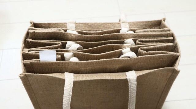 【無印良品 ジュートマイバッグ】同じジュートバッグのストックを隠しておけるのも嬉しいですね♪