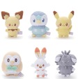 【ポケピース】「ポケピース ぬいぐるみ」ピカチュー、ポッチャマ、ヒバニー、ニャスパー:各2,750円、モクロー、ピチュー:各1,980円