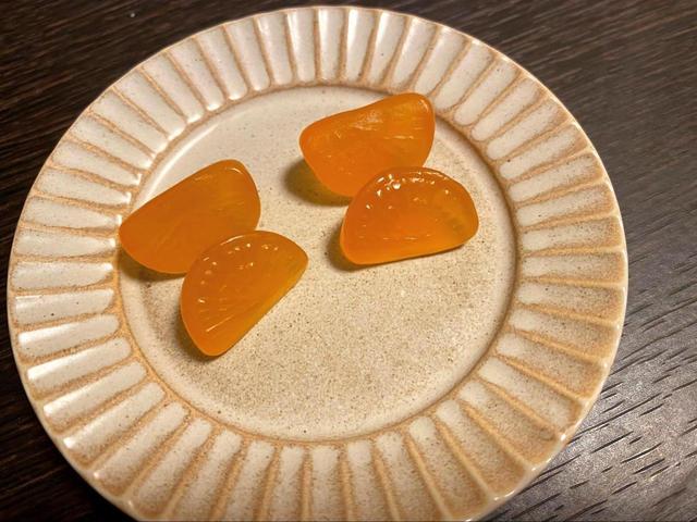 【meiji 果汁グミ】何時間凍らせても味やかたさに違いはありませんでした