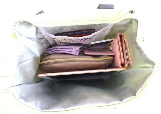 【カルディ春のコーヒーバッグ】こんなに入れてもまだ余裕あり！かなりの収納力です