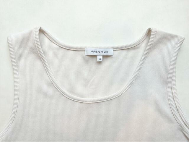 【GLOBAL WORK 洗えるメッシュラメプルオーバー＊タンク】タンクトップ単品での着用ももちろんOK