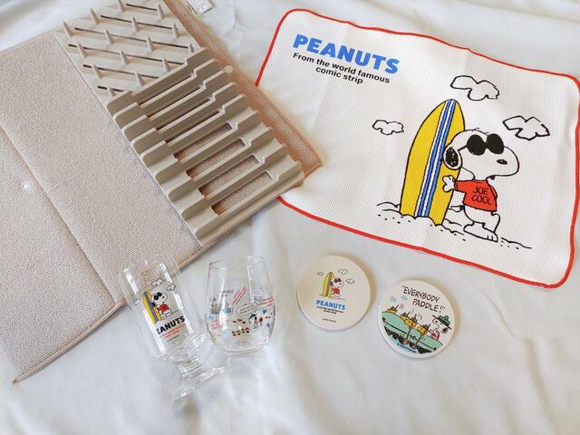ニトリデコホームには、他にもスヌーピーのグラスや吸水コースターなどが販売されています♪