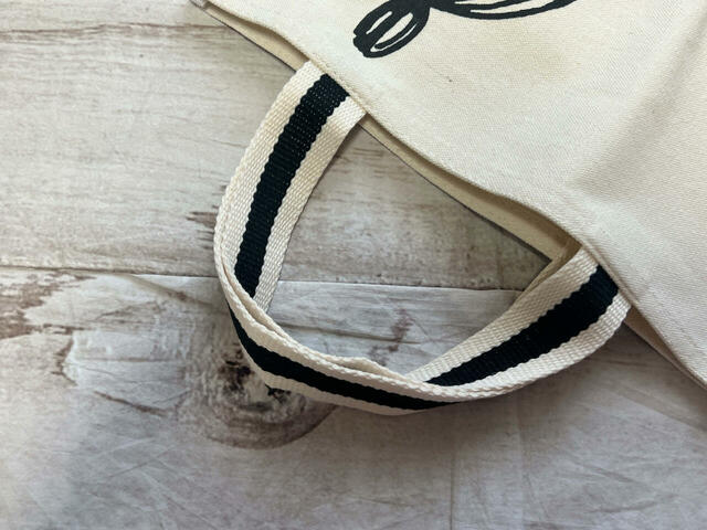 【cookpad plus2024年秋号付録/リトルミイキャンバス調トートバッグ】ストライプの持ち手がおしゃれ♪