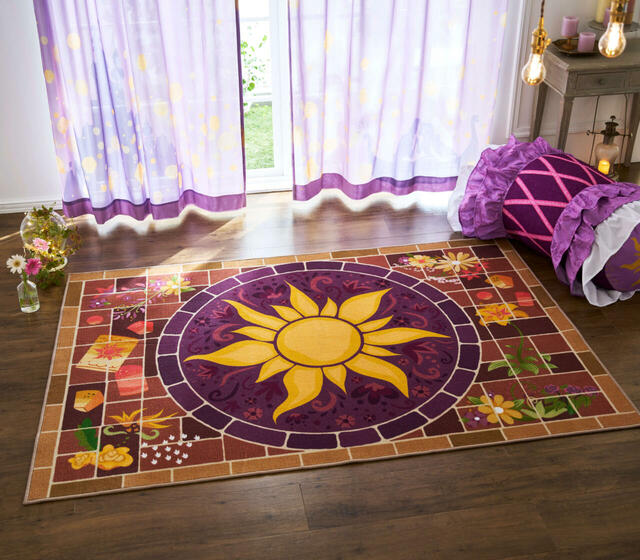 広場をイメージしたタイル柄ラグ「ラプンツェル」｜12,900円（税込）