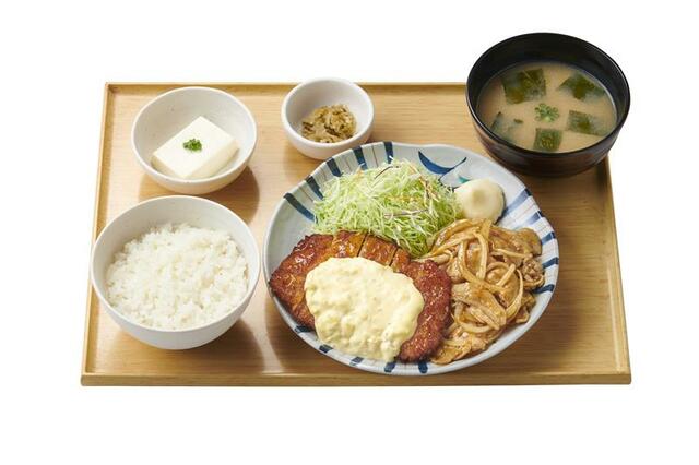 【やよい軒の人気定食メニューランキング 6位】「チキン南蛮としょうが焼の人気コンビ定食」1,190円（税込）