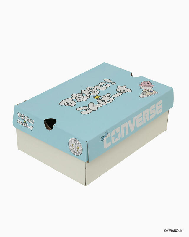 【CONVERSE × 可哀想に！コラボシューズ】描き下ろしイラスト入りのオリジナルカートンも魅力的♪