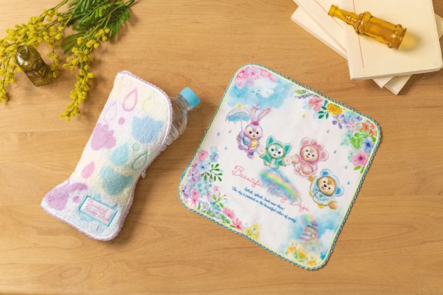「ダッフィー＆フレンズのビューティフル・レイニーデイズ」タオルポーチ&ミニタオル