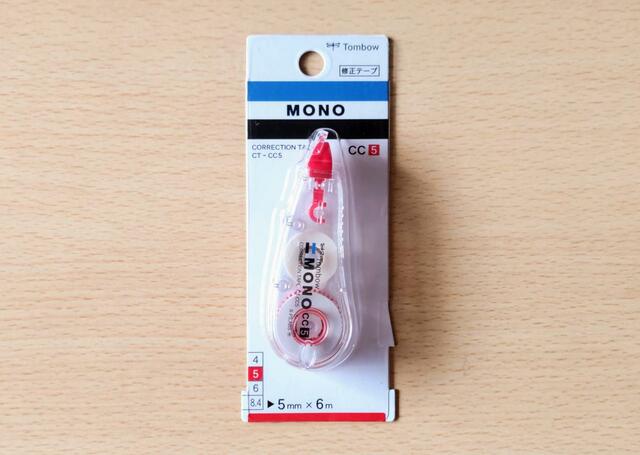 【トンボ鉛筆　修正テープ MONO CC5 5mm×6m　8個　919円】個包装されているので、シェアしやすいのが◎