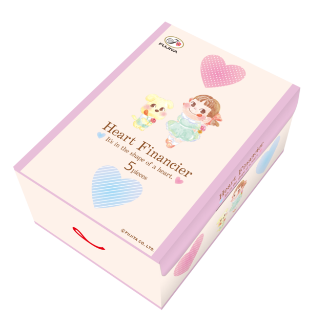 「ハートのフィナンシェ（5個入）」＜価格：1,200円（税込）＞【不二家のバレンタインギフトが続々登場！「カントリーマアムチョコまみれKING」が店舗で販売されます！】