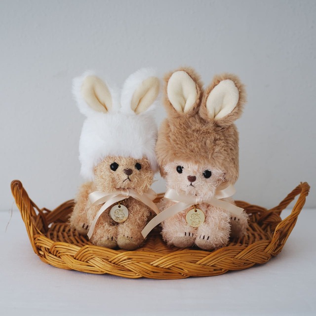 【Afternoon Tea LIVING×はしのくるみ】限定ほっぺテディベアS 各¥3,960 ※一部店舗、公式オンラインスト限定販売