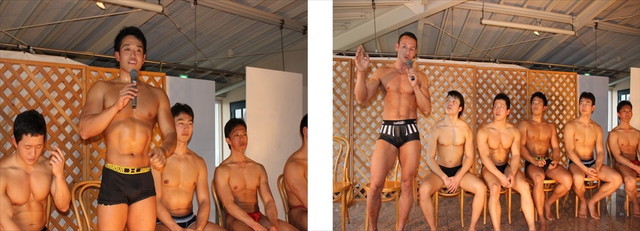 一つ一つ、丁寧に質問に答えるマッチョたち