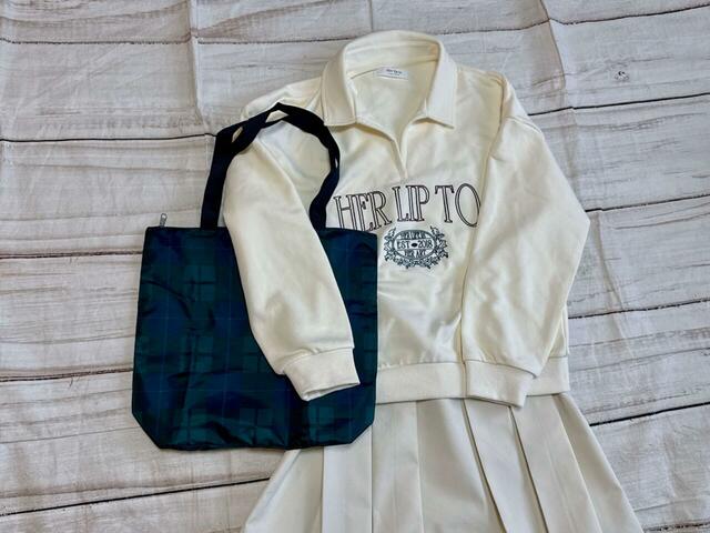 トレンドのプレッピーファッションに合わせてみました