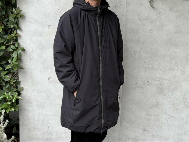 【ワークマン　レディース撥水パデットロングフーディ】身長170cm、Lサイズ着用。太ももあたりまでのロング丈でしっかり暖かいです！