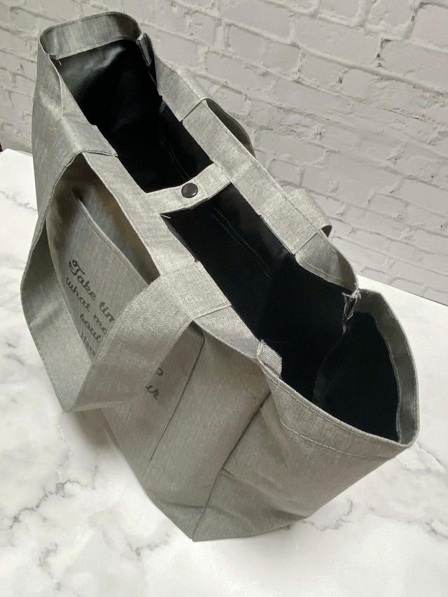 【ナチュラルキッチン】ナチュラル横トートバッグ　ポケット　ロゴGY／税込550円　