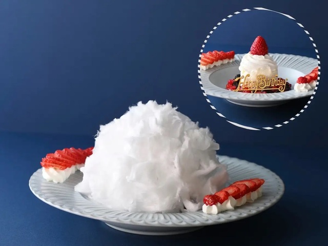 ニラックスブッフェ「コットンキャンディー レアチーズケーキ」