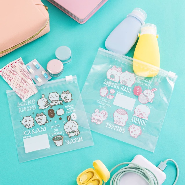 【ちいかわらんど 新宿店】「スライドジッパー保存袋」2サイズセット （10枚入） 385円