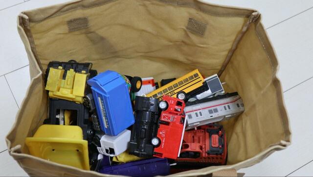 【ワークマン パラフィン帆布ミディアムトート】子どものおもちゃの片付け用にも