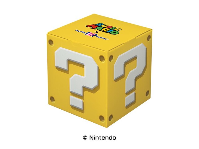 「ハテナブロック アイスクリームセット」＜価格：スモール ¥2,880 ／ レギュラー ¥3,580＞【【サーティワン】マリオの無敵アイテム「スーパースター」がアイスになった！「ルイージのデコケーキ」にはチョコのテレサ付き！】