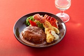 カナダ産オマール海老フライ＆ハンバーグ　