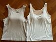 （左から） 【ワークマン　アメリカンスリーブブラトップ】【ワークマン シン・呼吸するインナーカップ付きタンクトップ】5回洗濯しましたが、伸びたり縮んだりもしませんでした