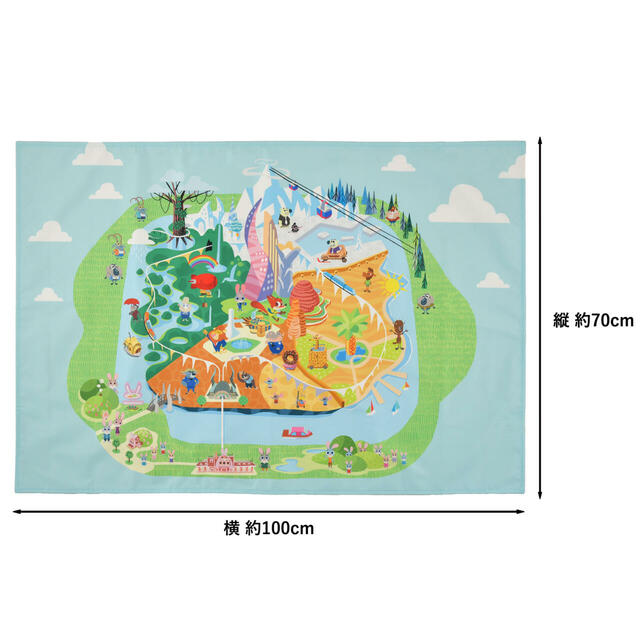 ズートピア レジャーシート (S) ポーチ入り デフォルメ Map Compact Picnic Sheet 1,500円