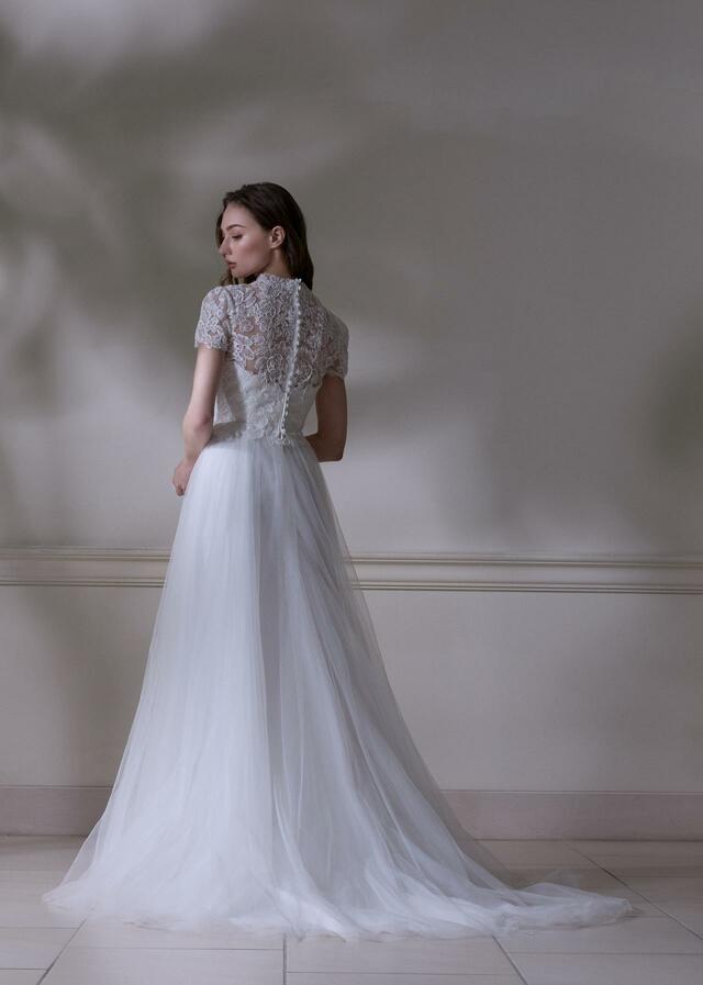 「DAVID K NEW YORK(デヴィッド ケイ ニューヨーク)」新作ウェディングドレス NY-0130_Offwhite