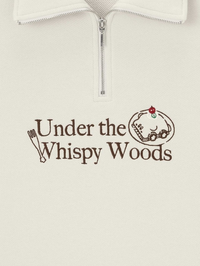 【GU×星のカービィ】ウィメンズ「スウェットハーフジッププルオーバー Kirby」にはデザートメニューをデザイン