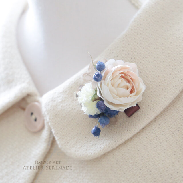 【特集掲載】Petite corsage -ローズとベリーのプチ・コサージュ／ATELIER SERENADE／3,200円