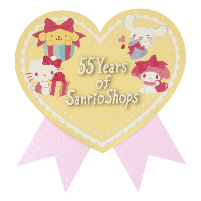 【サンリオショップ55周年記念「Mini Sanrioシリーズ」】7月23日(木)より1,100円(税込み)以上ご購入の方にリボンシールをプレゼント