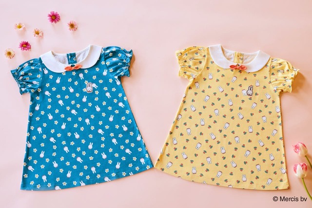 【ハウステンボス「ミッフィー・ワンダースクエア」】「ミッフィー　キッズワンピース」各4,800円／まるでミッフィーになりきった気分になれる子ども用のワンピース