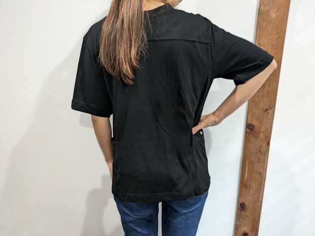 【ワークマン エアロガードコットン半袖Tシャツ】お尻あたりまで隠れるので、ゆったり着たい方におすすめ