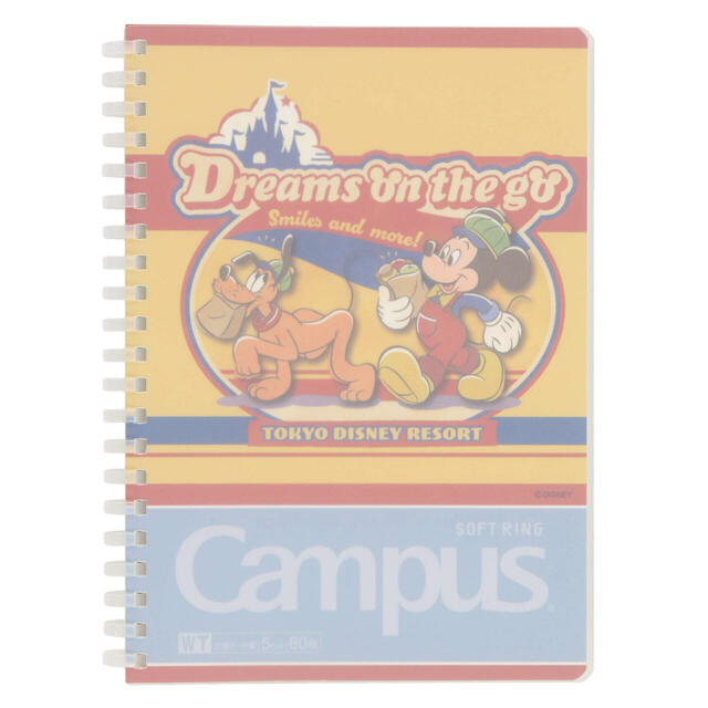 ノート〈ソフトリングノート〉 1,200円｜ディズニーキャラクターがいっぱいのグロサリーストアをモチーフにしたグッズ｜販売店舗：東京ディズニーランド「ホームストア」、東京ディズニーシー「ヴィラ・ドナルド・ホームショップ」｜発売日：2024年10月10日（木）