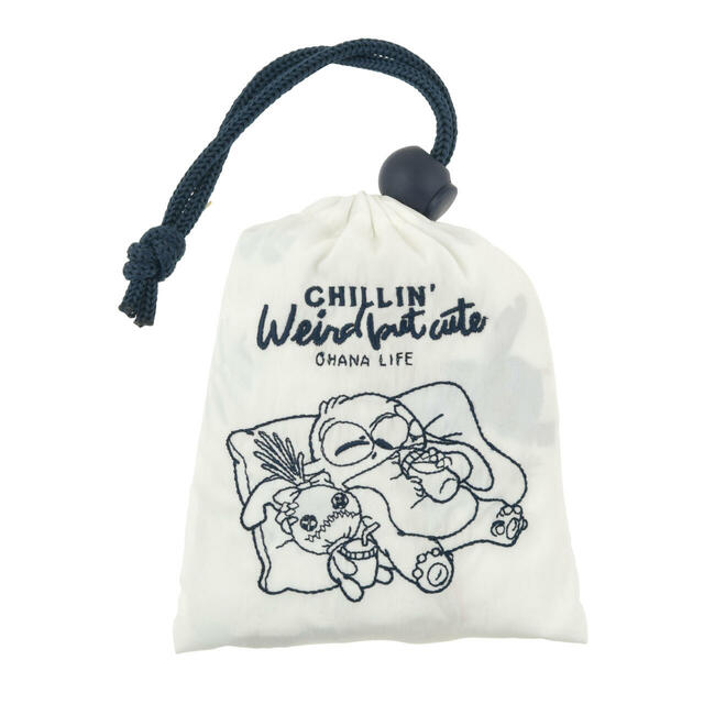 スティッチ＆スクランプ ショッピングバッグ・エコバッグ ポーチ入り Embroidery Bag Disney Stitch Day Collection 3,300円