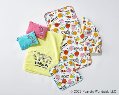 ホットマンハンドタオル うめだスヌーピーフェスティバル２０２３ ピンクグリーン PEANUTSのかわいいアイテムがたくさん登場♪ 「うめだスヌーピー